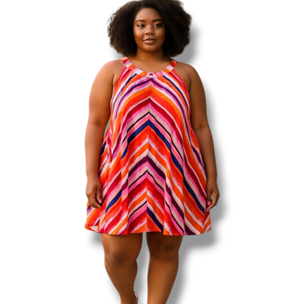 NWT Love by Design Plus Size Pleated Sleeveless Dress Size 2X